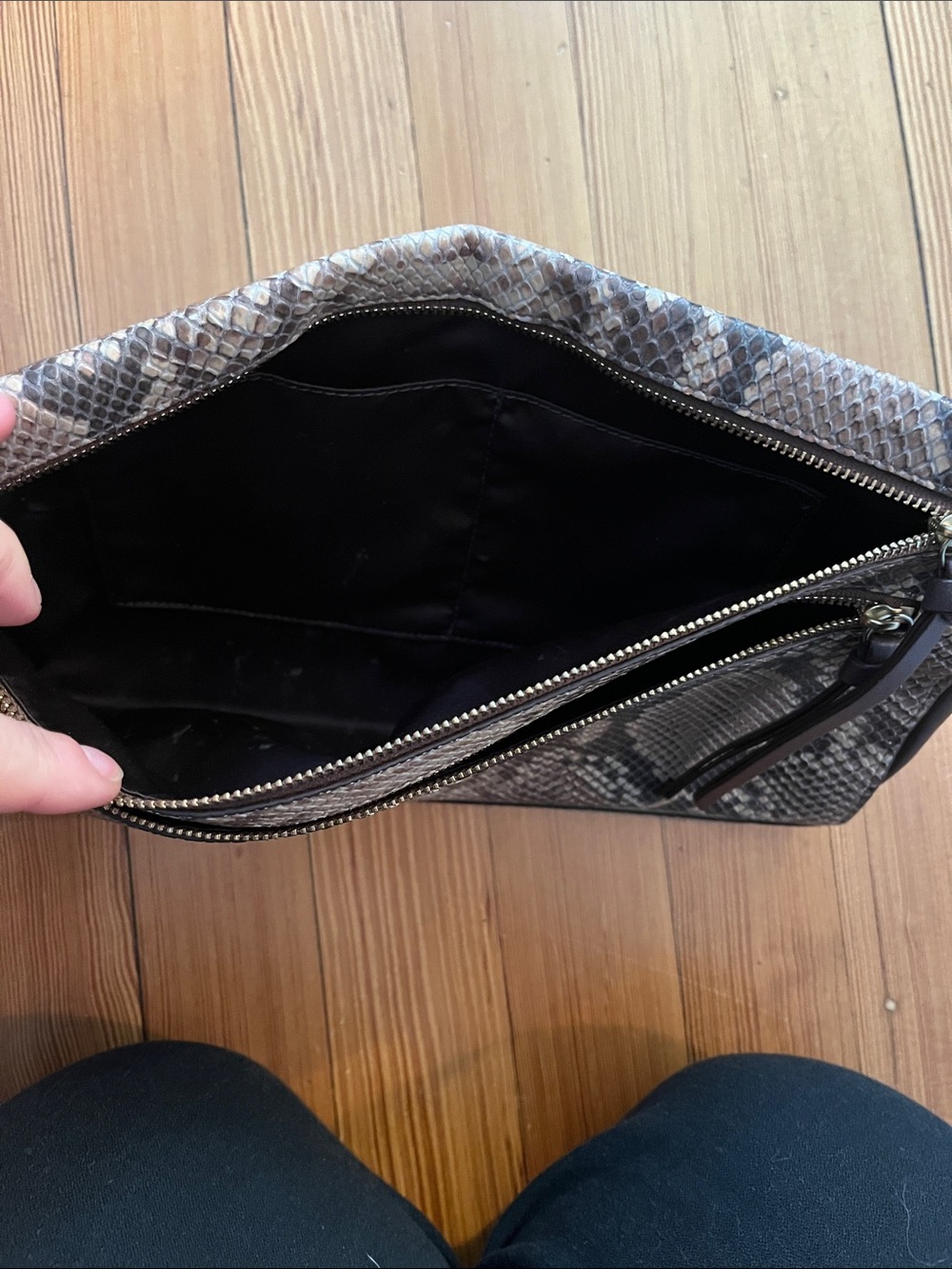 Coach Python Embossed Wristlet Clutch - Picture 6 of 9
